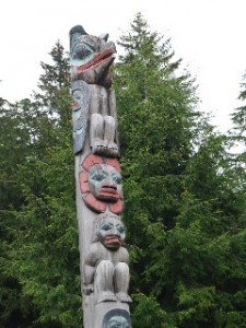 A totem in Ketchikan