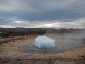 Second eruption, when Tami stuck around to take a picture