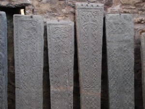 Medieval stone slabs